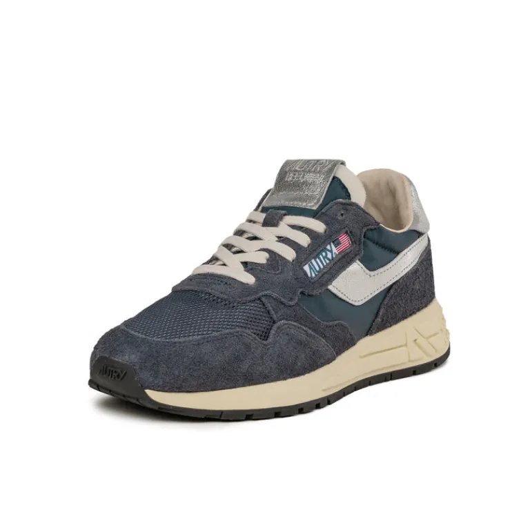 Autry Sneakers En Cuir|Chaussures De Running Retro*Reelwind Low Space / Silver