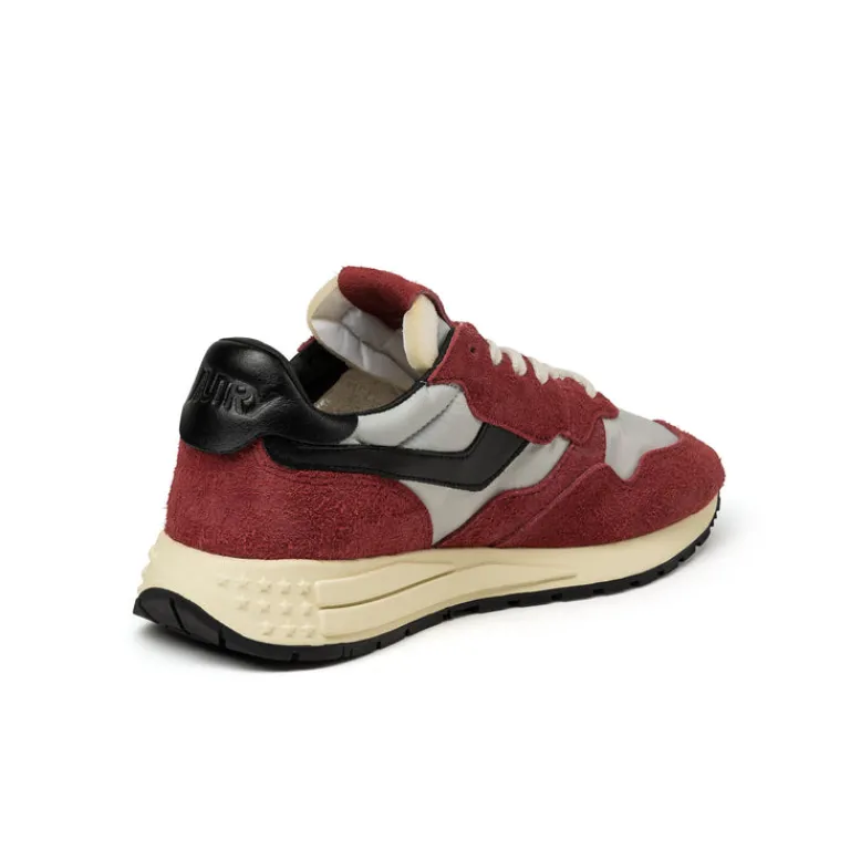 Autry Sneakers En Cuir|Chaussures De Running Retro*Reelwind Low *Hairy Suede / Nylon* Crdnl / Blk