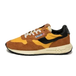 Autry Sneakers En Cuir|Chaussures De Running Retro*Reelwind Low *Hairy Suede / Nylon* Sunset / Black