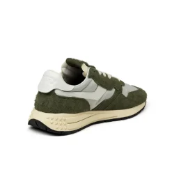 Autry Sneakers En Cuir|Chaussures De Running Retro*Reelwind Low *Hairy Suede / Nylon* Cyprs / White