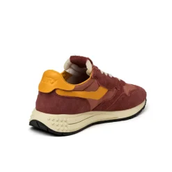 Autry Sneakers En Cuir|Chaussures De Running Retro*Reelwind Low *Hairy Suede / Nylon* Bld / Cdmylw