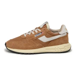 Autry Sneakers En Cuir|Sneakers Blancs*Reelwind Low *Nylon / Cracked Leather* White / Brnsug
