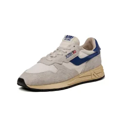 Autry Sneakers En Cuir|Chaussures De Running Retro*Reelwind Low *Suede / Net* White / Limoges