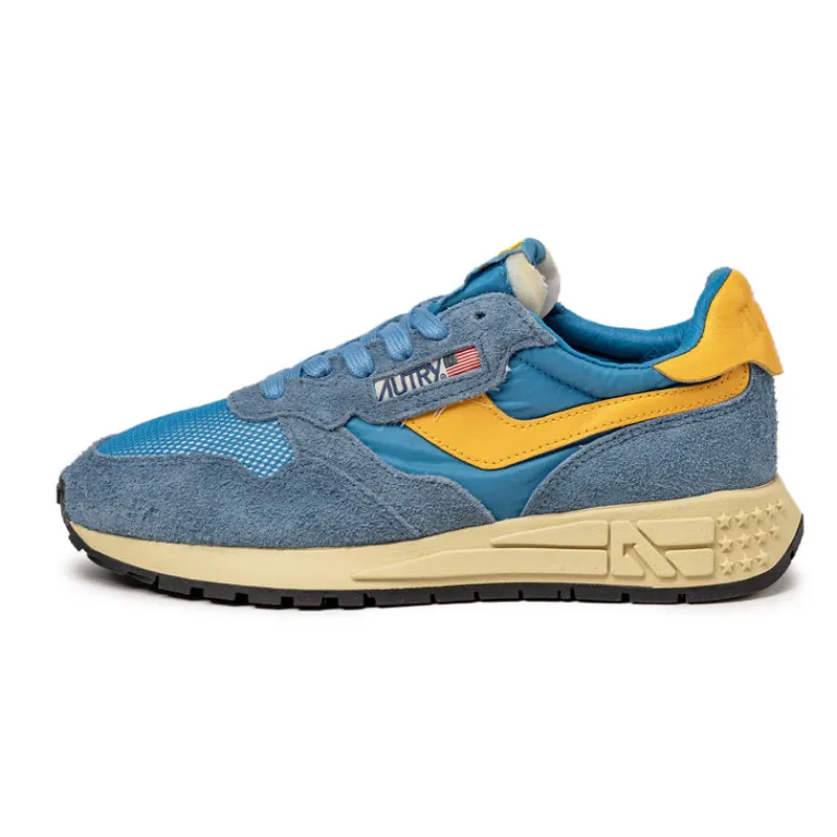 Autry Sneakers En Cuir|Chaussures De Running Retro*Reelwind Low *Suede / Net* Cenble / Fus