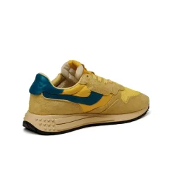 Autry Sneakers En Cuir|Chaussures De Running Retro*Reelwind Low *Suede / Net* Yellow / Corsair