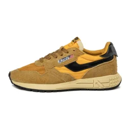 Autry Sneakers En Cuir|Chaussures De Running Retro*Reelwind Low *Suede / Net* Taffy / Black