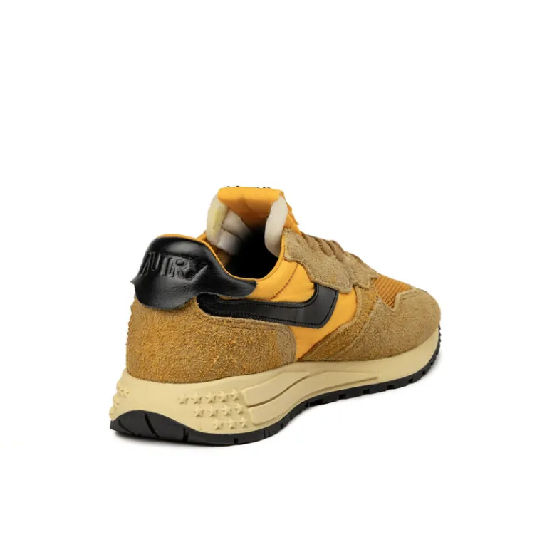 Autry Sneakers En Cuir|Chaussures De Running Retro*Reelwind Low *Suede / Net* Taffy / Black