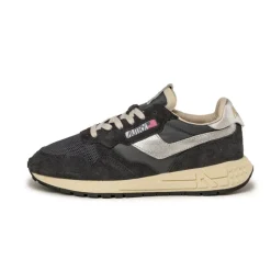 Autry Sneakers En Cuir|Chaussures De Running Retro*Reelwind Low W Black / Silver