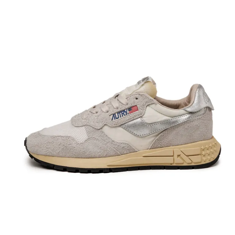 Autry Sneakers En Cuir|Chaussures De Running Retro*Reelwind Low W White / Silver