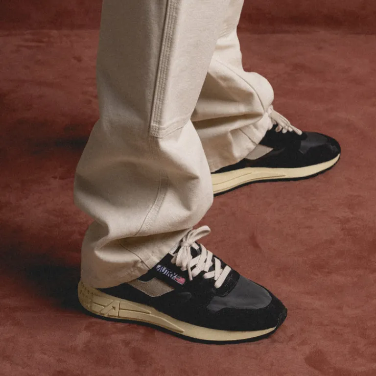 Autry Sneakers En Cuir|Chaussures De Running Retro*Reelwind Low W Black