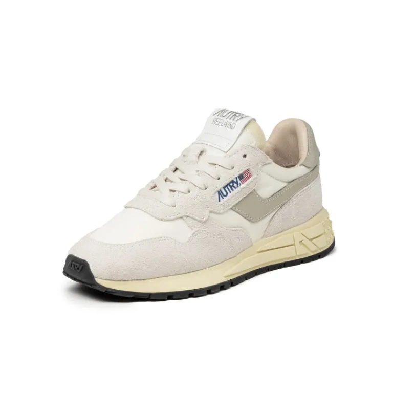 Autry Sneakers En Cuir|Chaussures De Running Retro*Reelwind Low W White