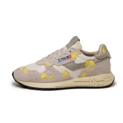 Autry Sneakers En Cuir|Sneakers Blancs*Reelwind Low W *Embroidery Flower* White / Buttercup