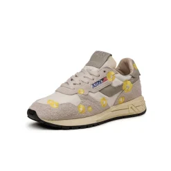 Autry Sneakers En Cuir|Sneakers Blancs*Reelwind Low W *Embroidery Flower* White / Buttercup