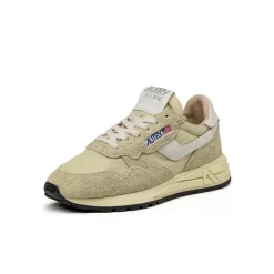 Autry Sneakers En Cuir|Sneakers Blancs*Reelwind Low W *Nylon / Cracked Leather* White / Hay