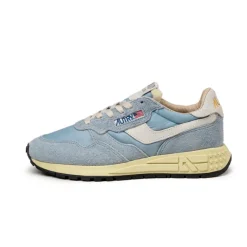 Autry Sneakers En Cuir|Sneakers Blancs*Reelwind Low W *Nylon / Cracked Leather* White / Celblu