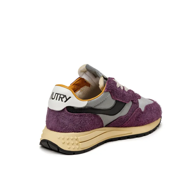 Autry Sneakers En Cuir*Reelwind Low W *Reflective Leather* Barolo / Silver