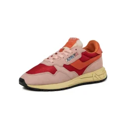 Autry Sneakers En Cuir|Chaussures De Running Retro*Reelwind Low W *Suede / Mesh* Lava / Ibis
