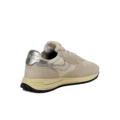 Autry Sneakers En Cuir|Chaussures De Running Retro*Reelwind Low W *Suede / Net* Ecru / Platin