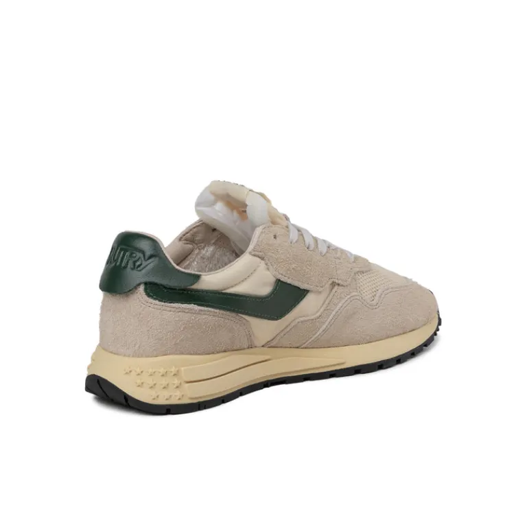 Autry Sneakers En Cuir|Chaussures De Running Retro*Reelwind Low W *Suede / Net* Ecru / Mountain