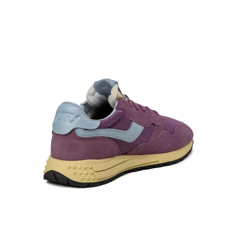 Autry Sneakers En Cuir|Chaussures De Running Retro*Reelwind Low W *Suede / Mesh* Purple / Cel