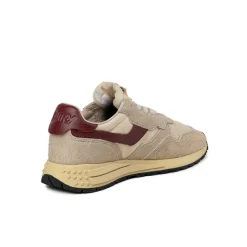 Autry Sneakers En Cuir|Chaussures De Running Retro*Reelwind Low W *Suede / Net* Ecru / Ruby Wine