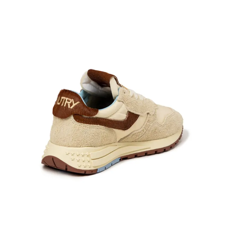Autry Sneakers En Cuir|Chaussures De Running Retro*Reelwind Low W *Suede / Pony* Rut / Brown