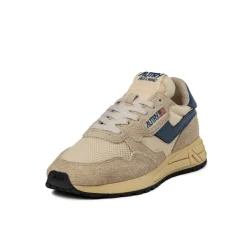 Autry Sneakers En Cuir|Chaussures De Running Retro*Reelwind Low W *Suede / Net* Ecru / Blue