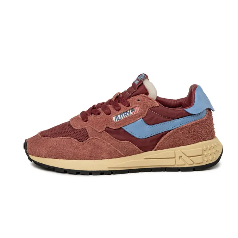 Autry Sneakers En Cuir|Chaussures De Running Retro*Reelwind Low W *Suede / Net* Hotsauce / Blue