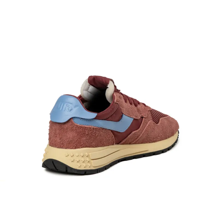 Autry Sneakers En Cuir|Chaussures De Running Retro*Reelwind Low W *Suede / Net* Hotsauce / Blue