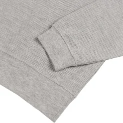 Autry T-Shirts*Tonal Logo Waffle Long-Sleeve Polo Dark Melange
