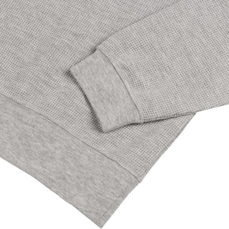 Autry T-Shirts*Tonal Logo Waffle Long-Sleeve Polo Dark Melange