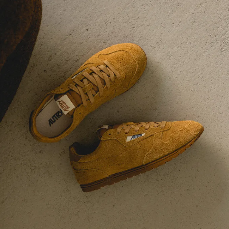Autry Sneakers En Cuir|Baskets Décontractées Terrace*Windspin W *Perforated / Suede* Sand
