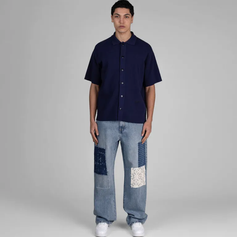Axel Arigato Pantalons*Patchwork Relaxed Jeans Light Blue