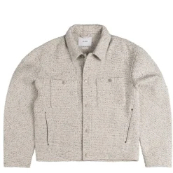 Axel Arigato Gilets*Wyn Boucle Overshirt White / Black
