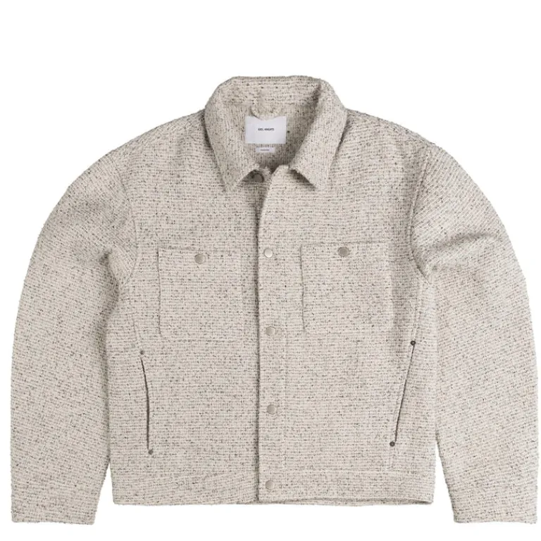 Axel Arigato Gilets*Wyn Boucle Overshirt White / Black