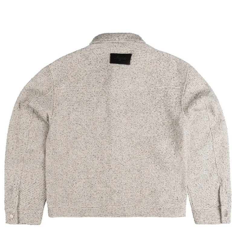 Axel Arigato Gilets*Wyn Boucle Overshirt White / Black