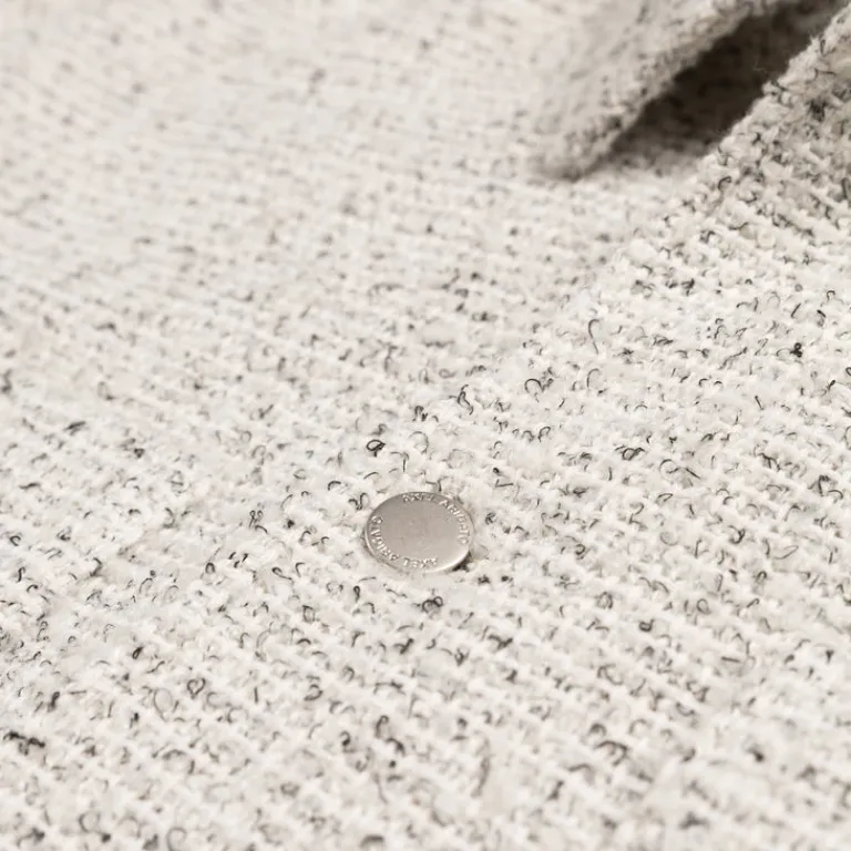 Axel Arigato Gilets*Wyn Boucle Overshirt White / Black