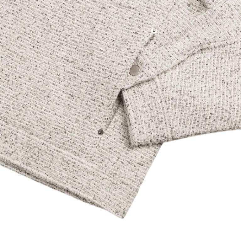 Axel Arigato Gilets*Wyn Boucle Overshirt White / Black