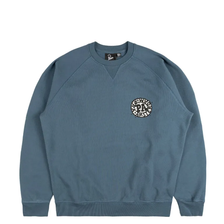 By Parra Pullover*Amsterdammed Crew Neck Sweatshirt Washed Blue