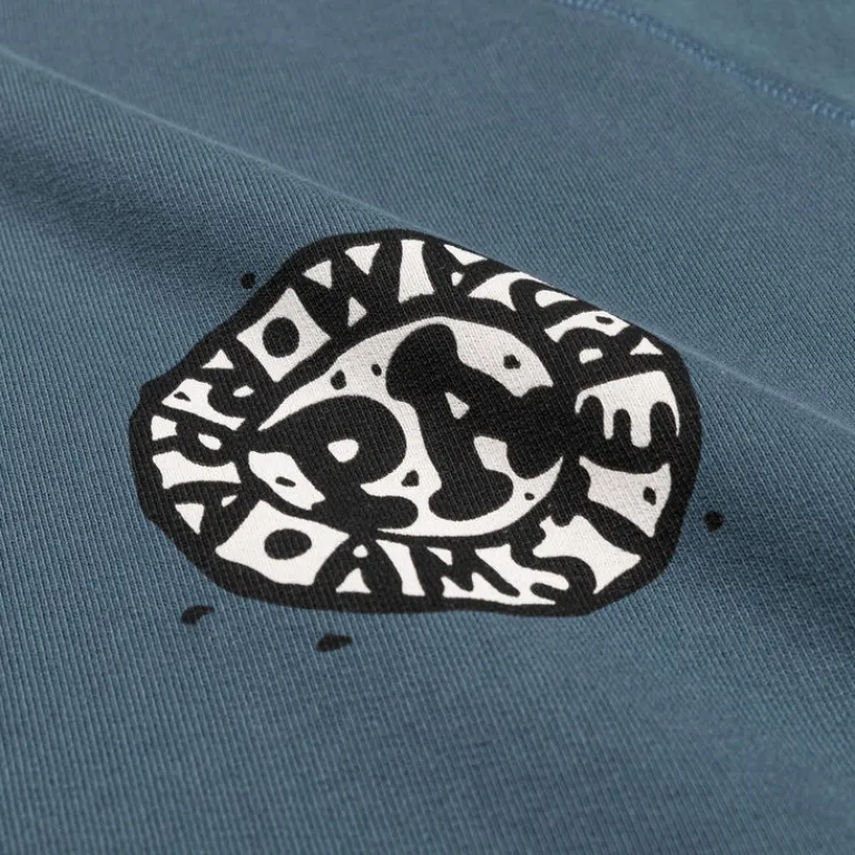 By Parra Pullover*Amsterdammed Crew Neck Sweatshirt Washed Blue