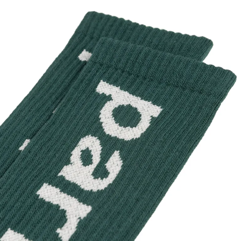 By Parra Chaussettes*Lower Case Crew Socks Pine Green