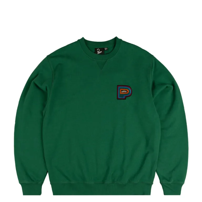 By Parra Pullover*Repeat Pea Crew Neck Sweatshirt Green
