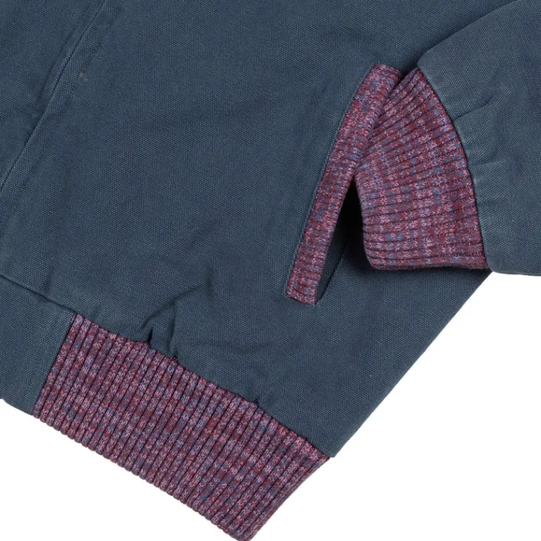 By Parra Gilets*Skull Stalker Varsity Jacket Washed Blue