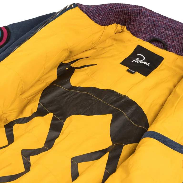 By Parra Gilets*Skull Stalker Varsity Jacket Washed Blue