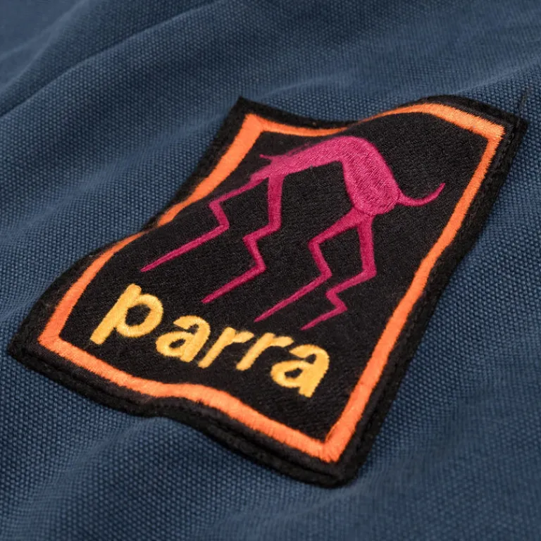 By Parra Gilets*Skull Stalker Varsity Jacket Washed Blue