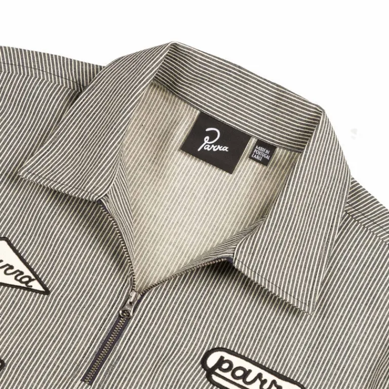 By Parra Chemises*Work Later Short Sleeve Shirt Blue