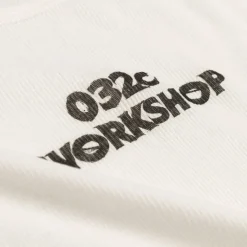 032c T-Shirts*'Black Sun' Fine Rib Longsleeve Soft White