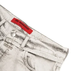 032c Pantalons*'Down To Earth' Wide Leg Jeans Washed Grey / White