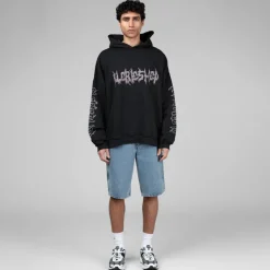 032c Sweats À Capuche*'Faithless' Oversized Hoodie Faded Black
