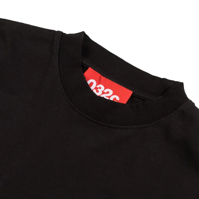 032c T-Shirts*''Office Fruit'' Oversized Longsleeve Washed Black